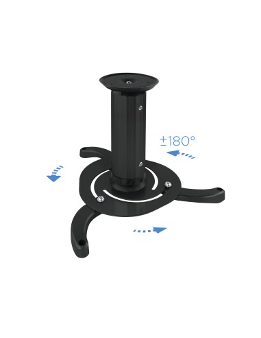 SOPORTE UNIVERSAL DE TECHO GIRATORIO 360º PARA PROYECTOR NEGRO